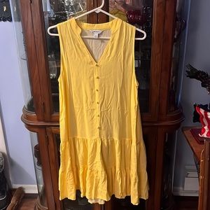 Nine West yellow summer dress size medium